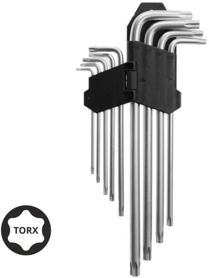 AWTools AW35006 - Torx Sleutel Set - Lange - 9-delig - CrV Staal