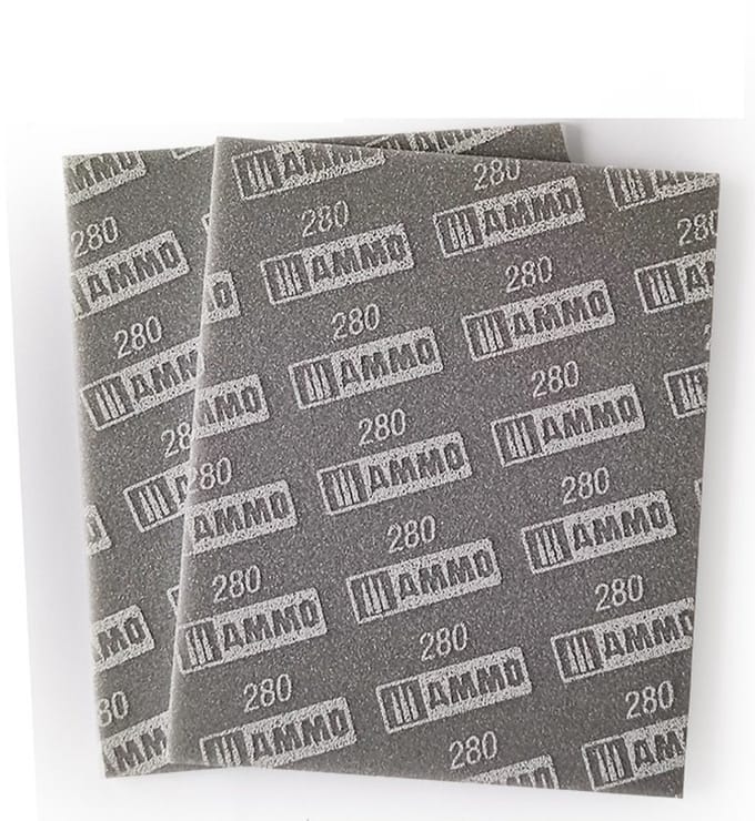 AMMO by Mig Jimenez Schuurpapier - MIG 8558 Sanding Sponge Sheet - 280 grit Schuur-papier, blok of stick