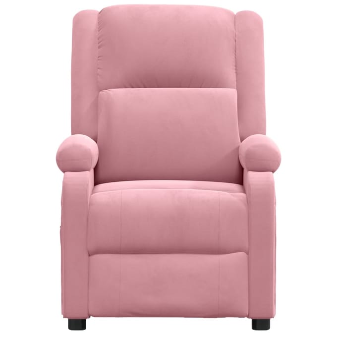 vidaXL - Massagestoel - fluweel - roze