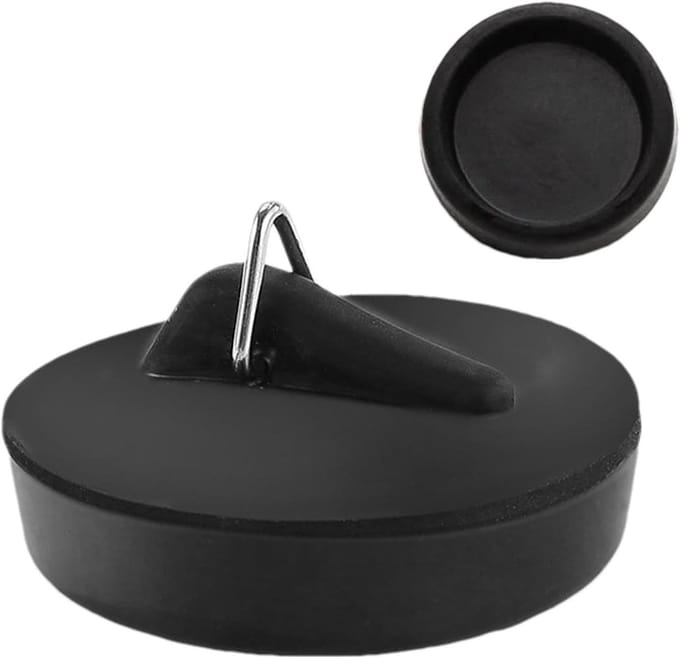 Afvoerplug Set - Bad & Douche - Water Dicht Maken - Hittebestendig Rubber - 4.5 x 2.3 cm - Zwart