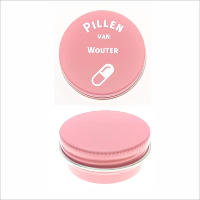 Pillen Blikje Met Naam Gravering - Wouter