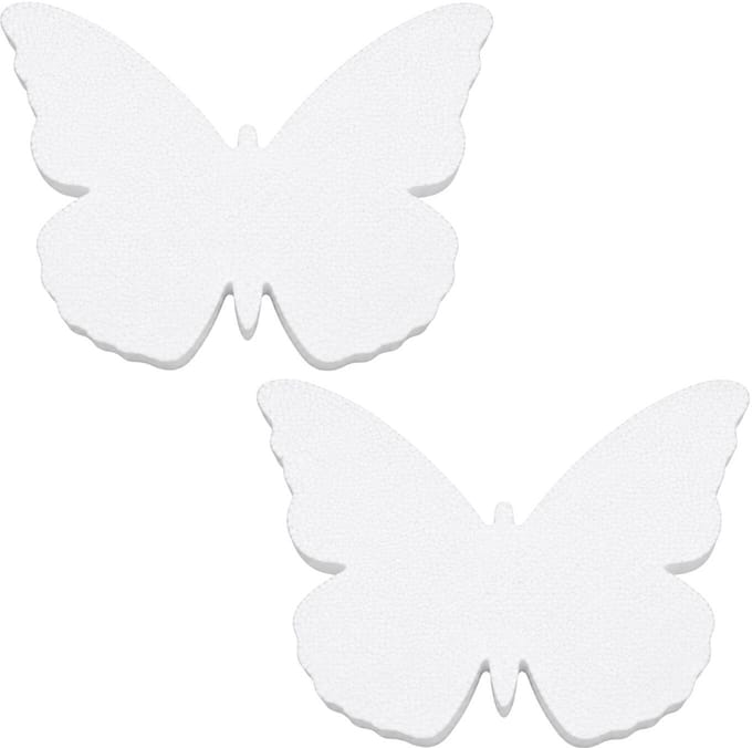 Piepschuim vormen - vlinder - 2x - H30 x B41 cm - styropor hobby / DIY vorm - basis knutselfiguren