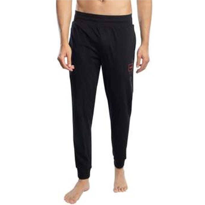 Men's Hugo Laze Solid Patterned Slim Joggers in Black