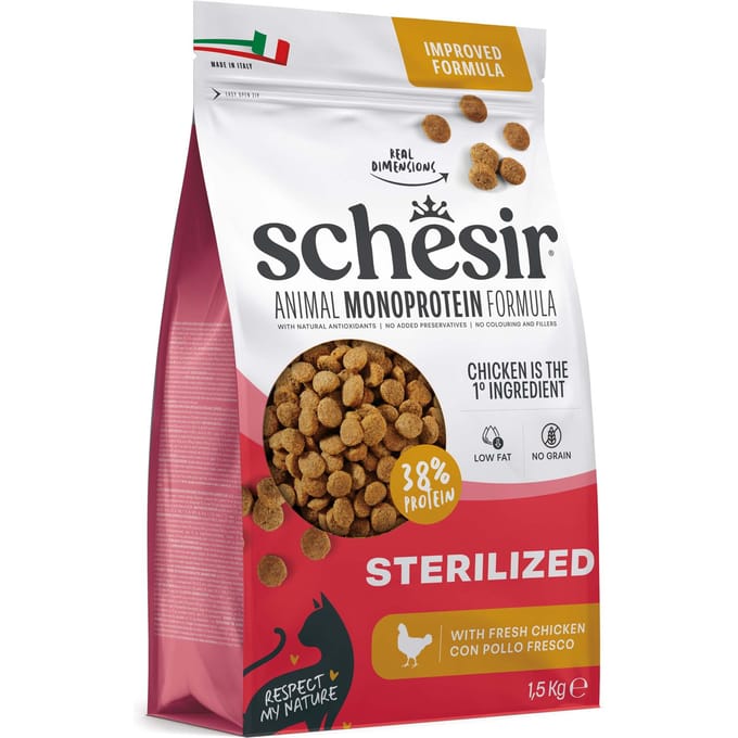 Schesir Sterilized & Light met kip - Voordeelpakket: 3 x 1,5 kg