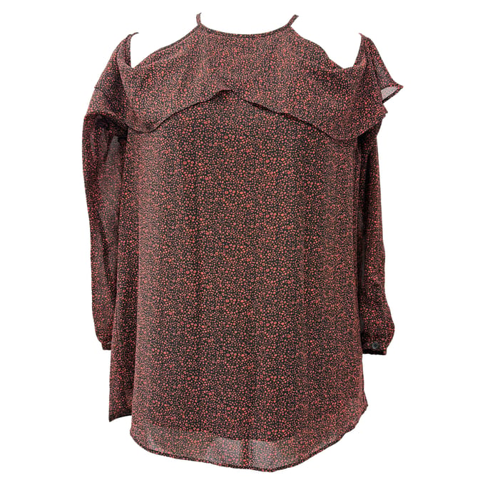 Michael Michael Kors off-shoulder top met ruches en paisleyprint in veelkleurig polyester