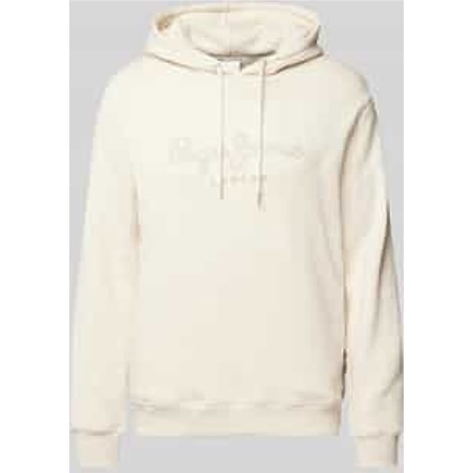 Hoodie met labelstitching, model 'New Nouvel'