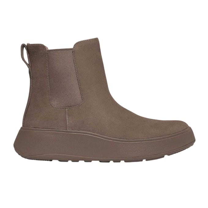 Fit Flop Dames/Dames F-Mode Suede Flatform Chelsea Laarzen (Grijs)