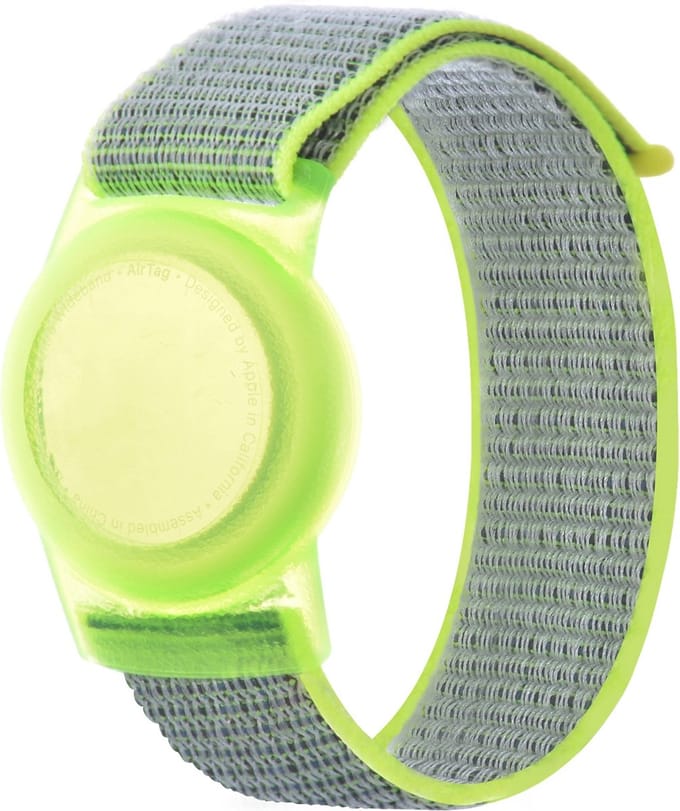 By Qubix - AirTag nylon loop bandje - M/L - Groen