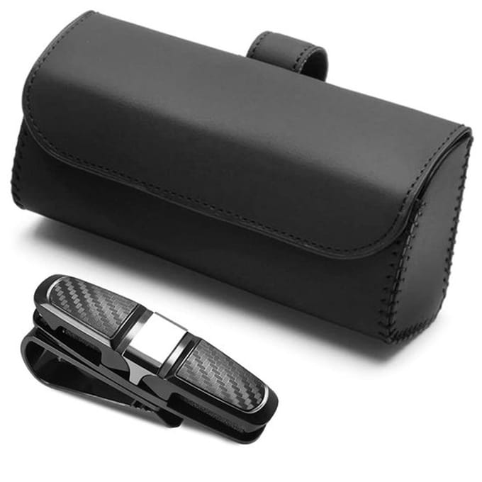 Dailygoody - Brillen-organizer box - Zonnebrilhouder auto - Lederen