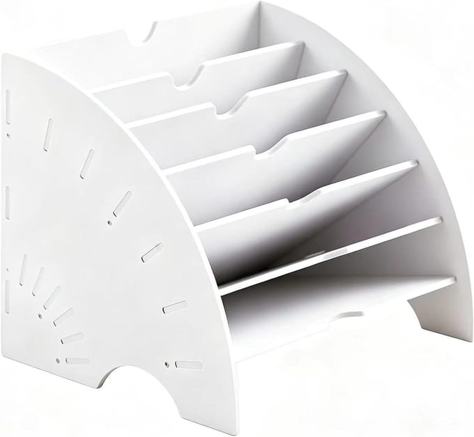 Documentenrek Verticaal - Papier Organizer - Bureau Opruimen - 30 Vakken A3 - 44.5 x 39.5 cm - Wit