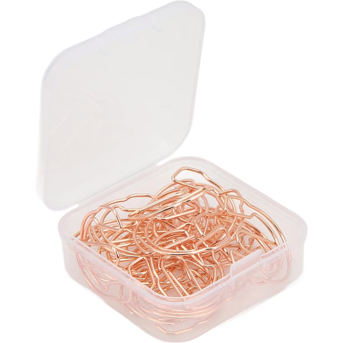 20 Stuks Kleine Binderclips Roségoud Duurzaam Roestvrij Metaal Multifunctioneel Headset Ontwerp Binder white