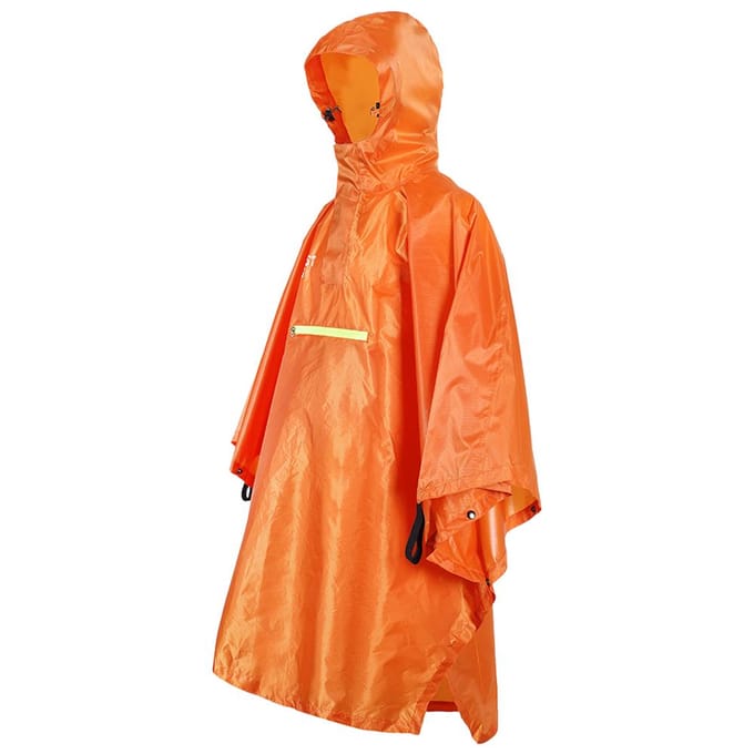 Heren Dames Regenjas Waterdichte regenkleding met reflector Regendichte poncho met orange