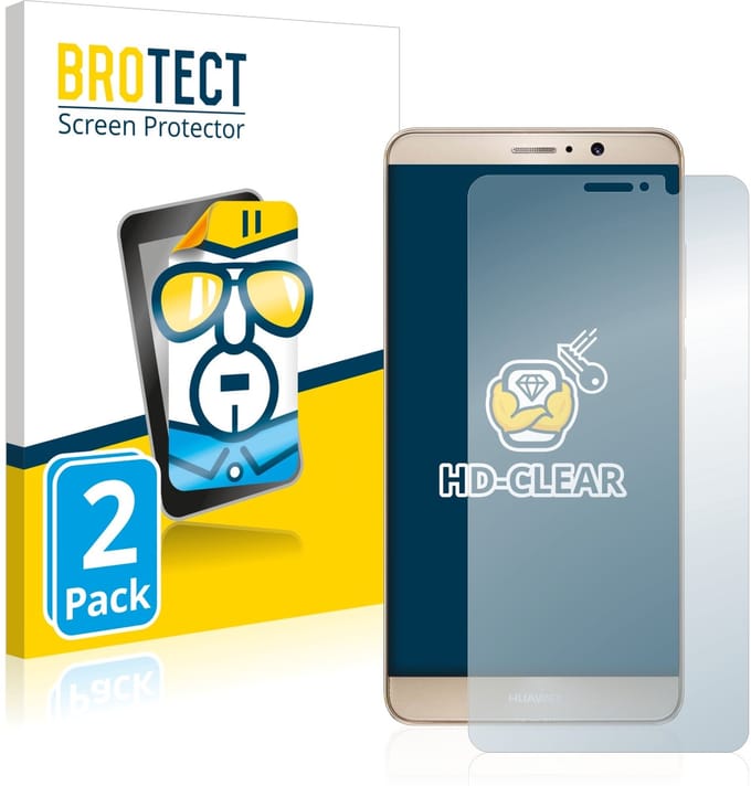 BROTECT - Screenprotector voor Huawei Mate 9 - Folie Beschermfolie transparant 2 Stuks