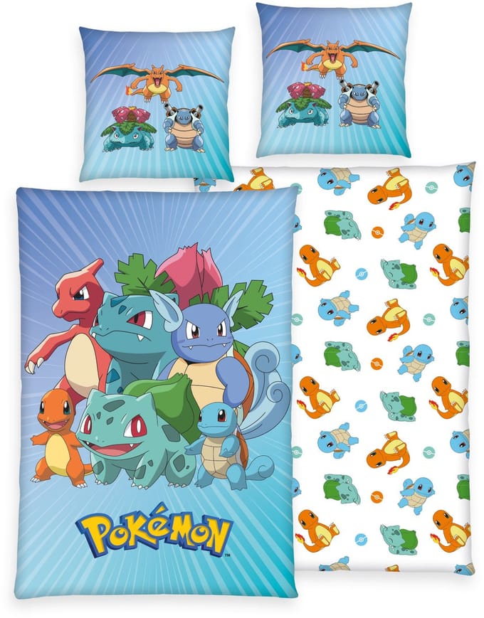 Dekbedovertrek Pokémon 135x200 cm incl 1 sloop 80x80 cm