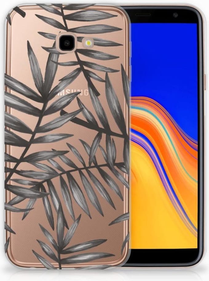 Samsung Galaxy J4 Plus (2018) TPU Case Leaves Grey