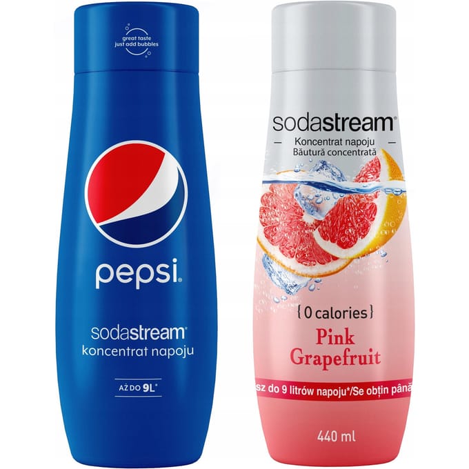 SODASTREAM - Concentraten Set - Pepsi - Pink Grapefruit - Milieuvriendelijk