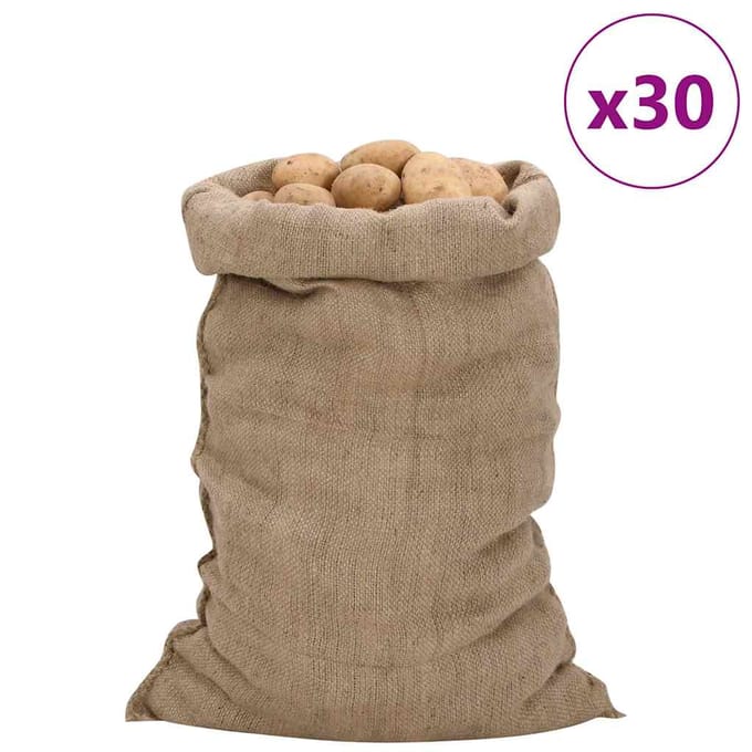 vidaXL - Jutezakken - 30 - stuks - 340 - g/m² - 60x105 - cm - 100% - jute
