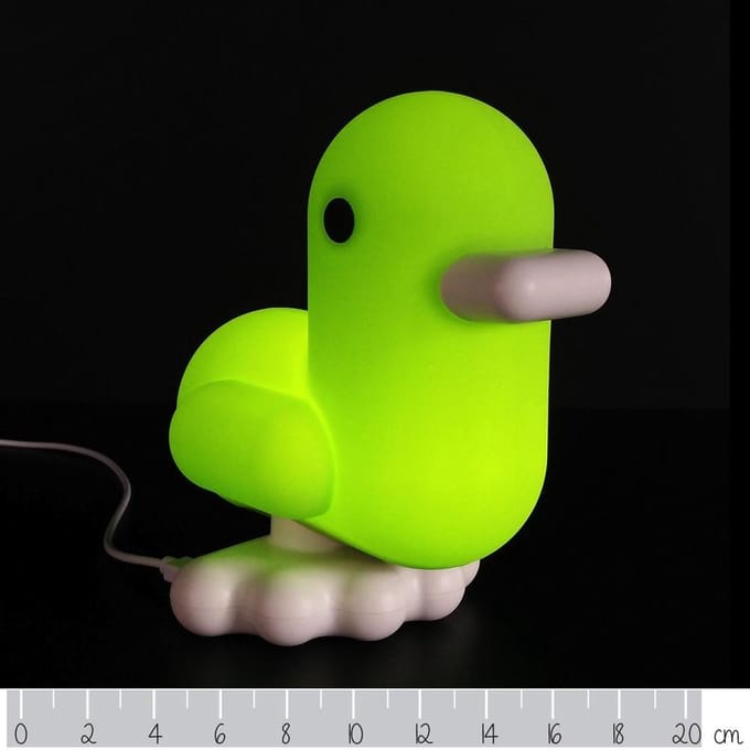 Canar LED lamp eend groen- Nachtlampje - silicone