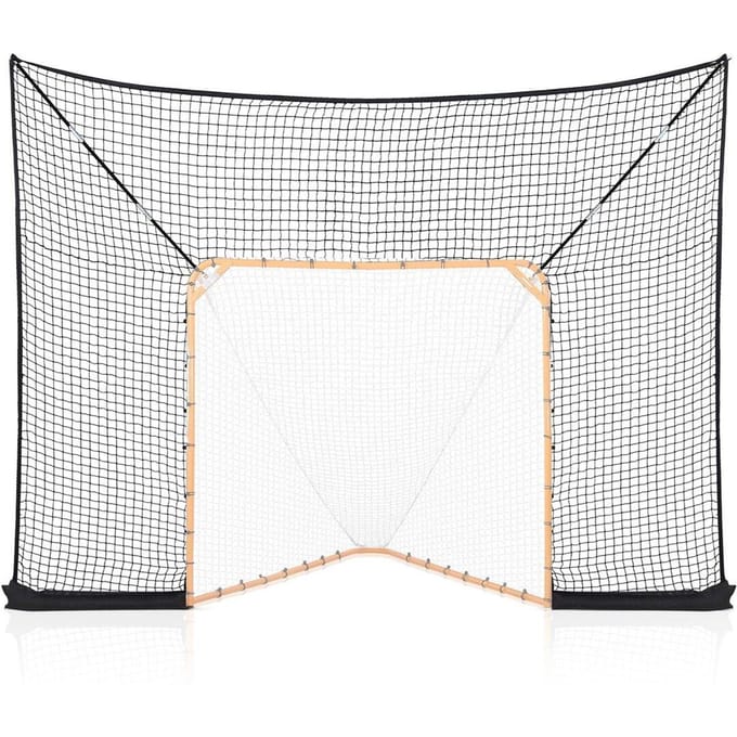 12x9 ft Hockey Lacrosse Doel Backstop met Uitgebreide Dekking Trainingsnet