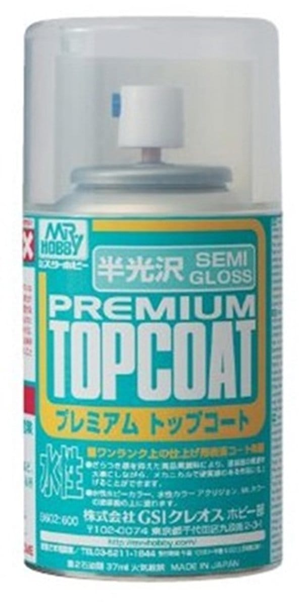 Mr. Hobby Hobbyverf - Top Coat B-602 Zijdeglans - Vernis Spray - 86ml Verf spuitbus - 86 ml