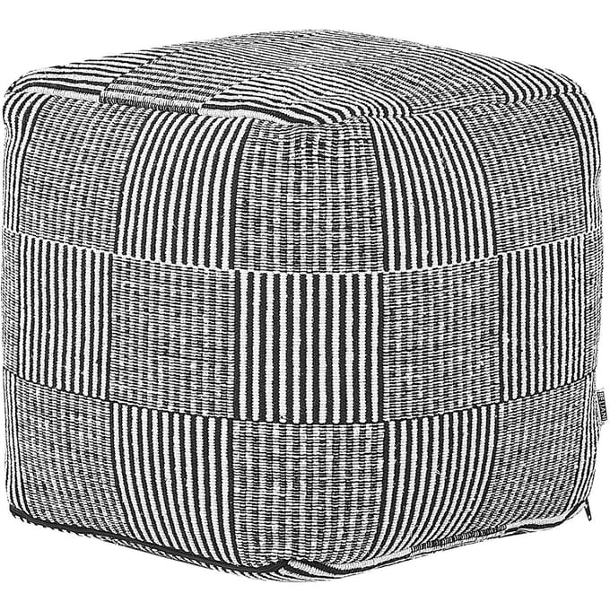 PANDRAN - Poef - Zwart - 40 cm - Katoen