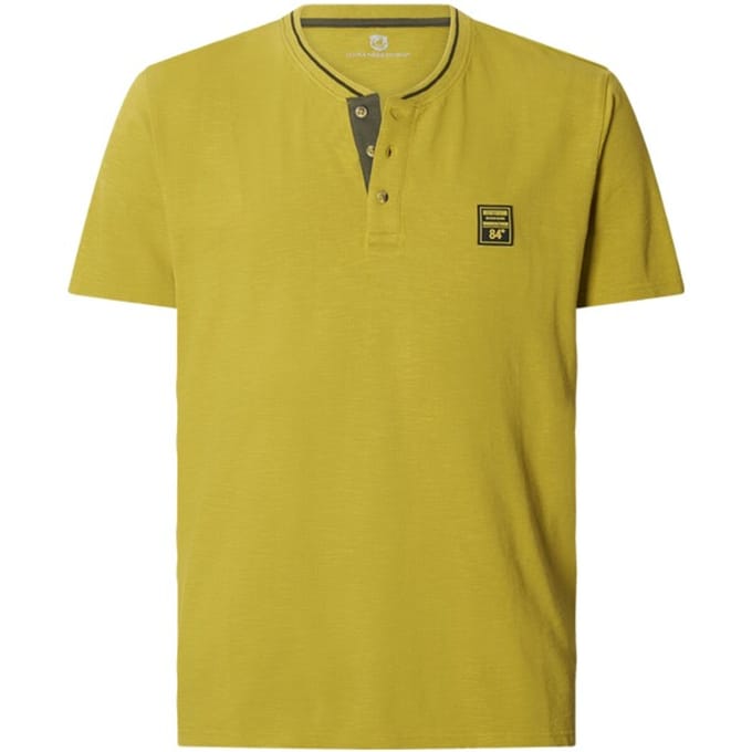 Jan Vanderstorm herren T-Shirt - 76/78 - donkergeel - Plus Size