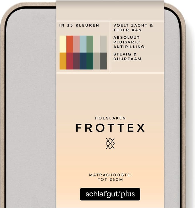 schlafgut Frottex Hoeslaken S - 90x190 - 100x200 511 Grey Light