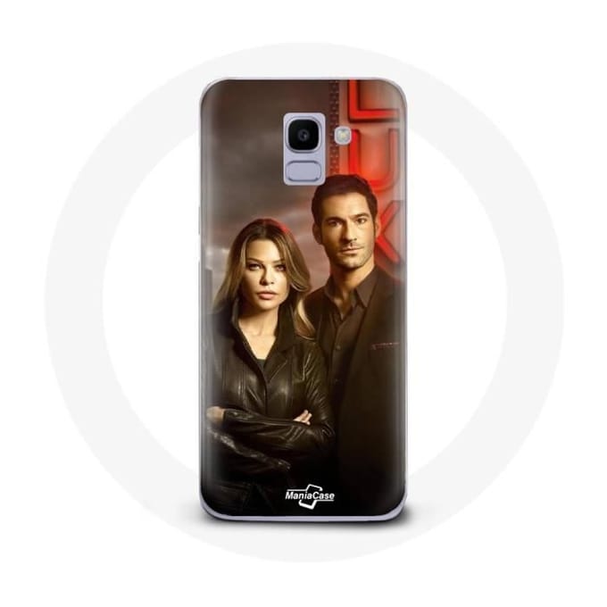Coque pour Samsung Galaxy A8 2018 Chloe Decker et Lucifer Morningstar