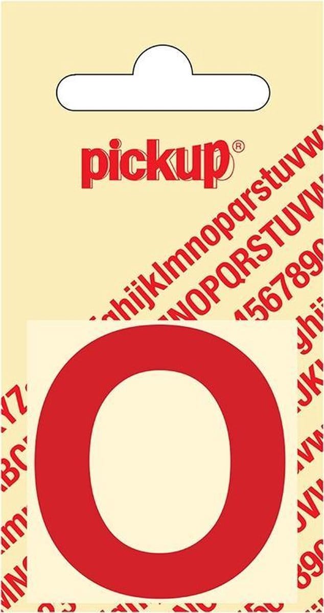 Pickup plakletter Helvetica 40 mm - rood O
