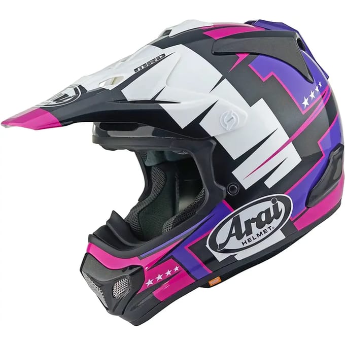 Arai MX-V EVO Battle Paars Crosshelm - Helm