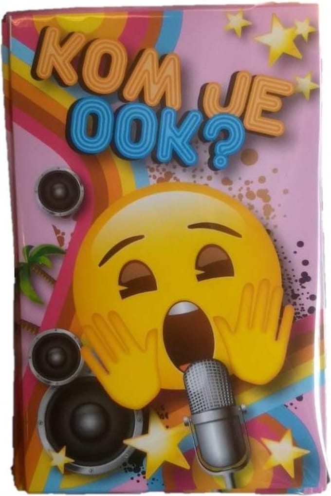 Uitnodigingskaarten - Emoji - Kom je ook - 6st.