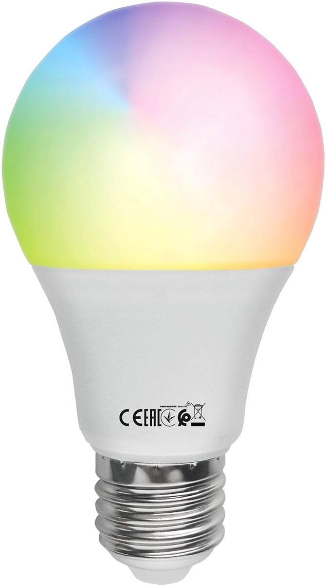LED Lamp E27 - Kozolux - Smart LED - Wifi+Bluetooth - 9W 800lm - RGB+CCT - Aanpasbare Kleur - Dimbaar
