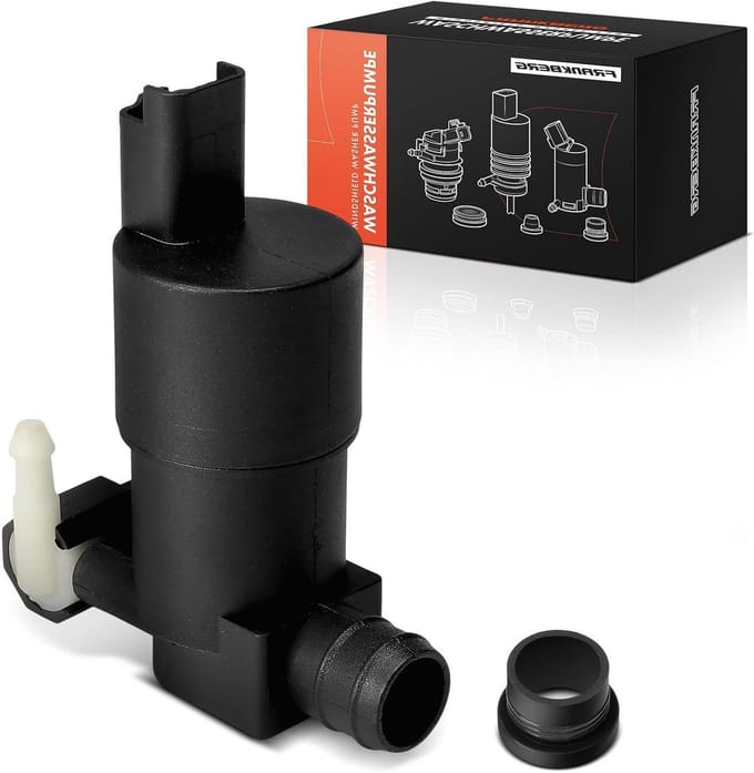 Ruitensproei Pomp - Waswaterpomp Vervanging - Auto Onderhoud - Directe Pasvorm - 12 x 8 x 6 cm - Zwart