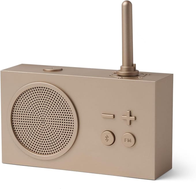 Draagbare Luidspreker - Bluetooth Radio - Muziek Luisteren - Spatwaterdicht Ontwerp - 10x10x10 cm - Goud