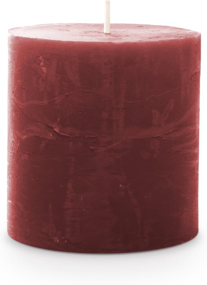 Kaars rustiek 70/70 mm bordeaux Spaas