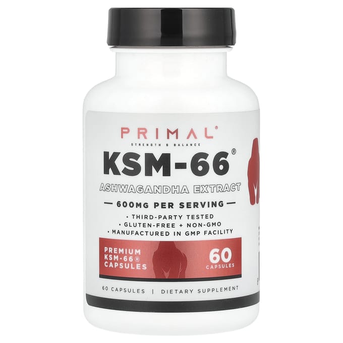 Ksm-66®, Ashwagandha-extract, 60 capsules