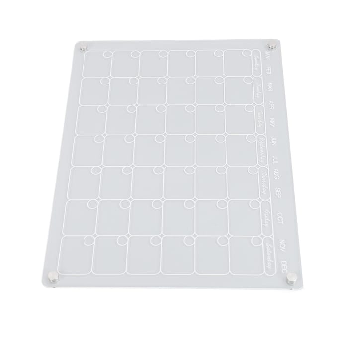 Magnetische Memokalender Herbruikbare Uitwisbare Dagplanner Acryl Magnetische Kalender voor Koelkast white