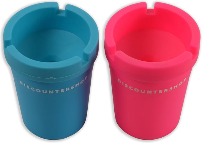 2 stuks Assorti Bekerhouder Autoasbak voor in de auto - Autoasbak - auto accessoires - Roze/blauw