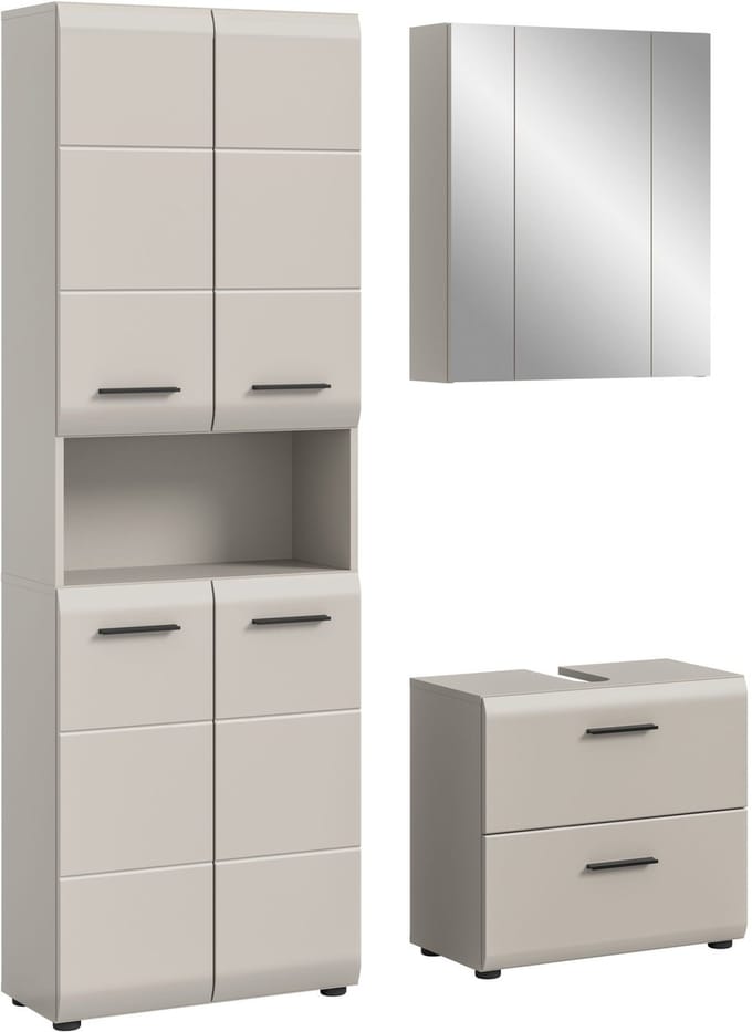 Badcombinatie Kasjmier - Moderne Badkast Met Wastafel - 135x185 cm