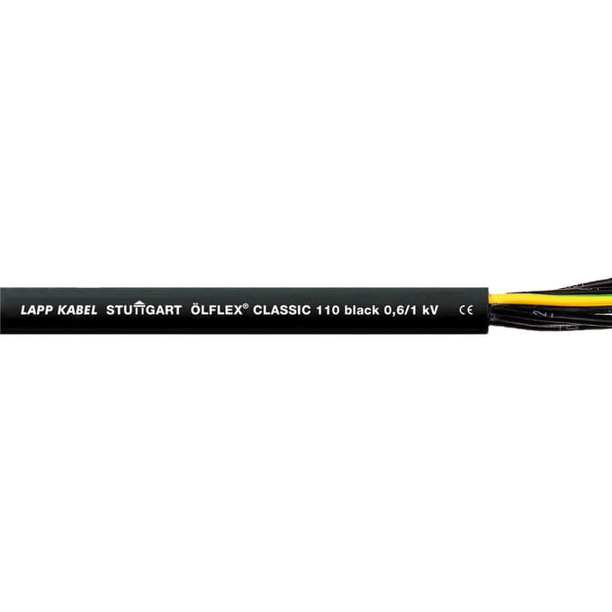 Lapp Olflex Classic 110 Zwarte Besturingskabel 4G4 - 1120360 [10 Meters]