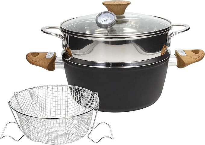 Multifunctionele Stoomset met Braad- en Stoommand - Gesmeed Aluminium