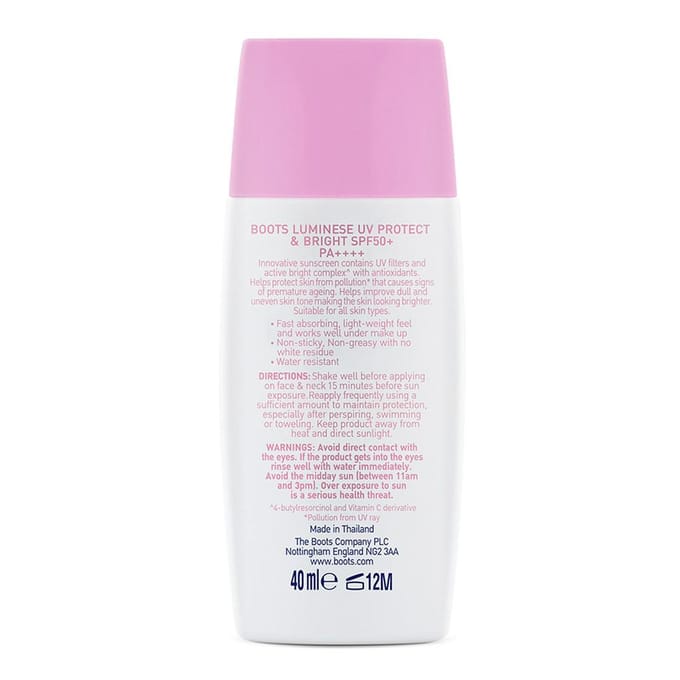 BOTTES LUMINESE UV PROTECT & BRIGHT SPF50+ PA++++ 40 ml. 40 ml. x 3 pcs
