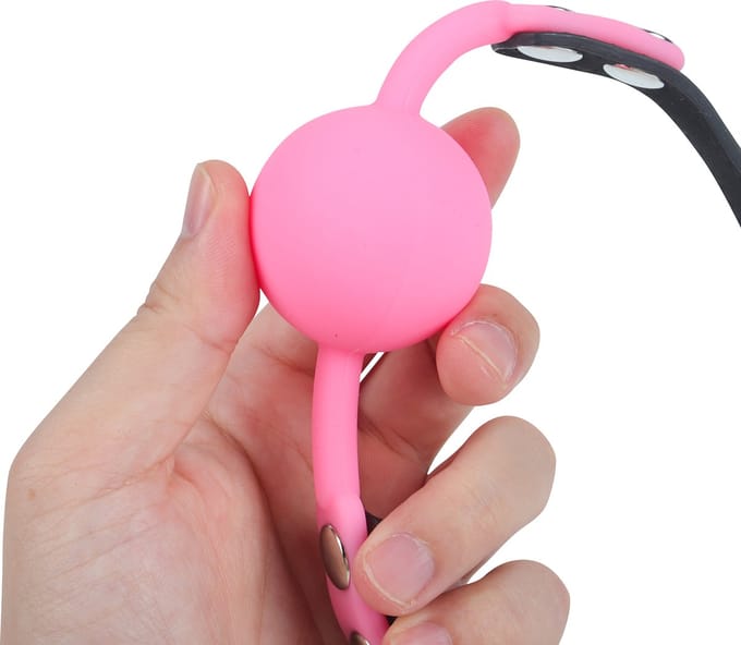 Banoch - Ballgag siliconen met verstelbare band - Roze - Bal ∅ 4 cm - bondage