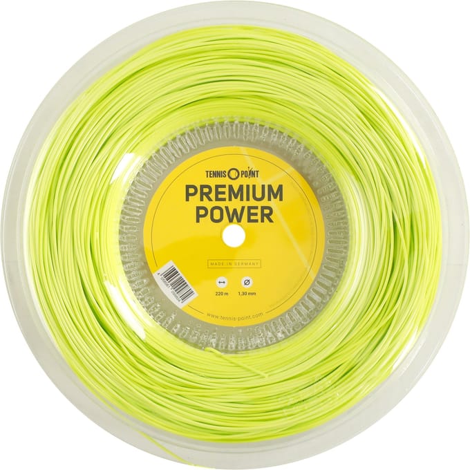 Tennis-Point Premium Power Rol Snaren 220m-Limoen