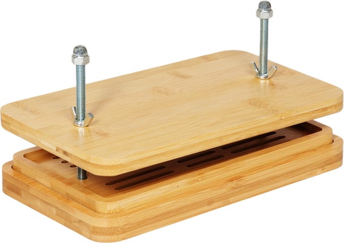 YUGN Tofu Pers - Bamboe - 22x11.5 CM - Tofu Press - eBook toegang