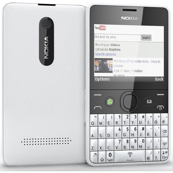 Gereviseerde Nokia Originele Nokia Asha 210 2013 Mobiele Telefoon Dual SIM No charger wit