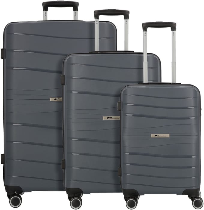 cocoono Leon 4 wielen Kofferset 3-delig - Harde bagage - TSA slot - anthrazit