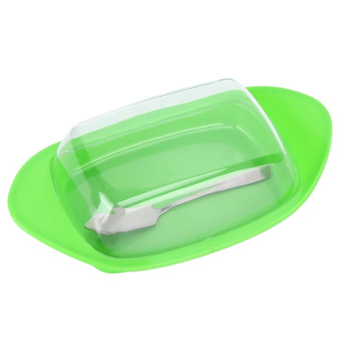 Boîte à découper le beurre en forme de bateau avec couteau à découper et couvercle, récipient pour fromage de qualité alimentaire pour la cuisine Type 2