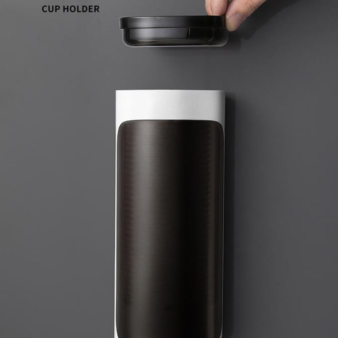 Distributeur de Gobelets Porte-Gobelets Mural Distributeur de Gobelets pour Maison Bureau black
