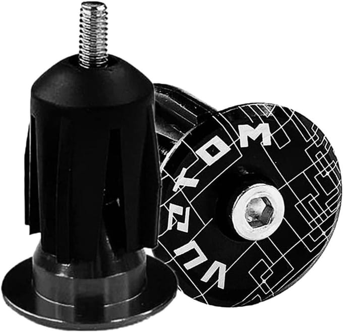 Fiets Stuurdoppen - Handvat Caps - Fietsen Afwerken - Aluminium Legering - 2 Stuks - Zwart